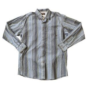 Ariat Men’s Lariat Button-Down Shirt Size Large Striped Western Style